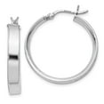 thumbnail image 1 of 925 Sterling Silver Rhodium Plated 4.25x25Hoop Earrings; for Adults and Teens; for Women and Men, 1 of 3