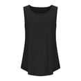 thumbnail image 5 of Basic Tank Tops for Women Loose Fit Casual Plain Scoop Neck Ribbed Sleeveless Shirt Summer Outfits, 5 of 5