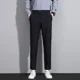 thumbnail image 3 of Pantalones de traje de hombre de talla grande Pantalones de verano rectos para hombre Negro Lujoso coreano Reseñas Muchas prendas de trabajo baratas 2024 Tela nueva en, 3 of 5