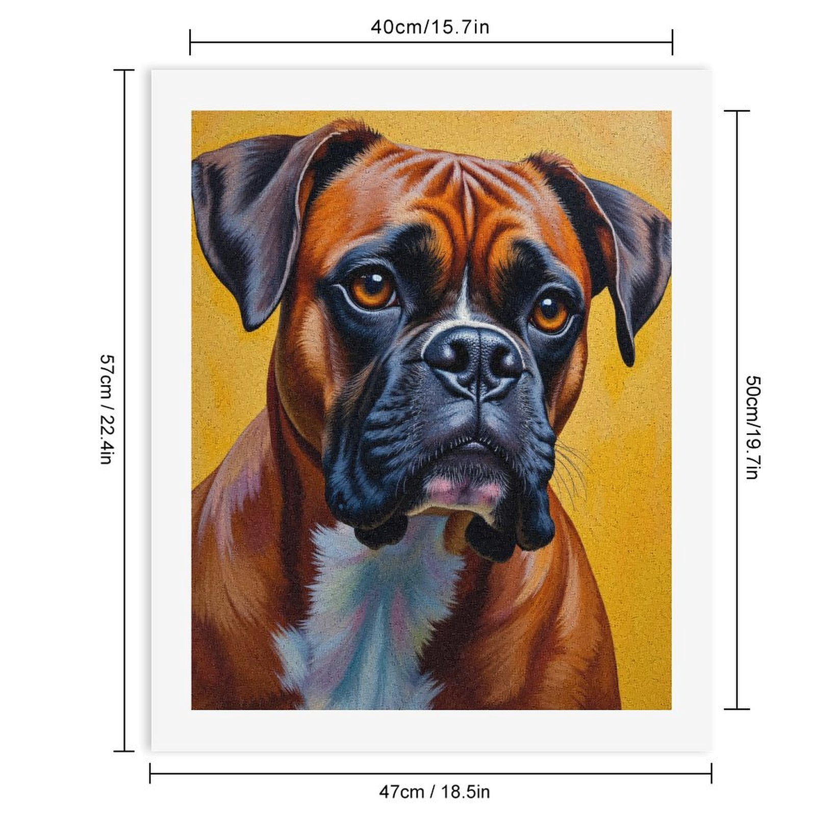 Paint by Numbers Kit for Adults, Boxer Dog Portrait Vibrant Art Paint by Numbers, Easy Paint by Numbers Kit for Adults Beginner, DIY Adult Paint by Number Kits on Canvas, Home Decor