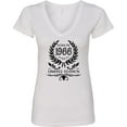 thumbnail image 3 of Inktastic Born in 1966 Limited Edition Women's V-Neck T-Shirt, 3 of 5