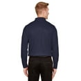 thumbnail image 2 of Devon & Jones DG20L Men's CrownLux Performance Plaited Long Sleeve Polo-Navy-6XL, 2 of 3