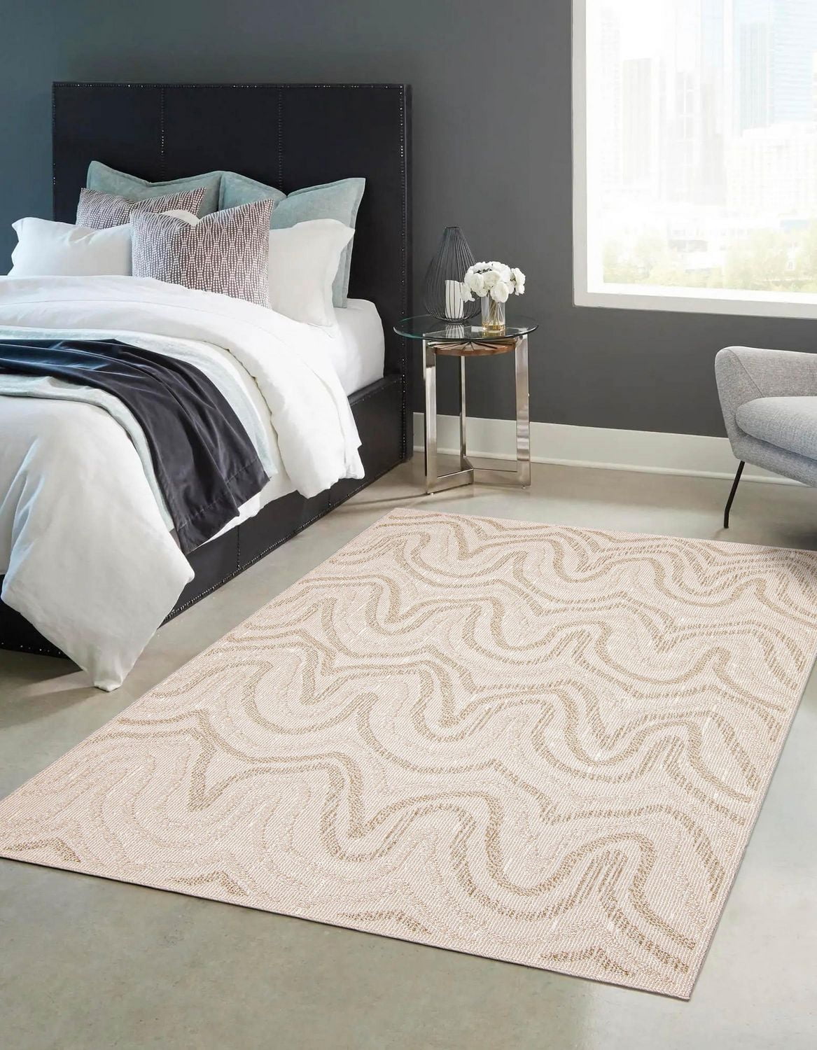 ECARPET Jute Style Area Rug for Bedroom, Living Room, Dining Room Venus Collection