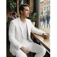 thumbnail image 3 of COOFANDY Men's 2 Piece Suits Classic Fit 2 Button Casual Suits Sets Blazer Jacket and Dress Pants for Wedding Business Prom, 3 of 6