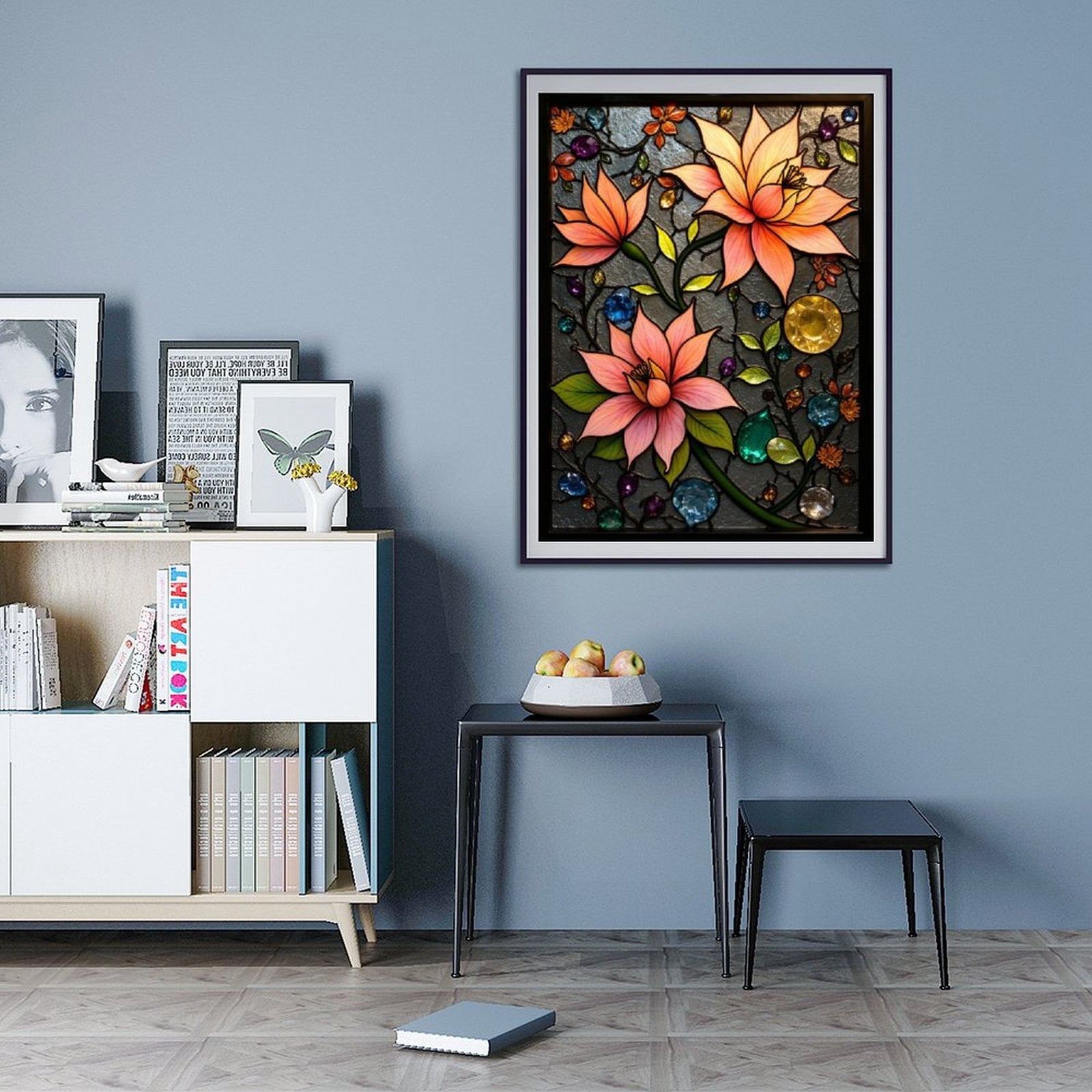 Diamond Art Kits for Adults - 5d Colorful Floral Gem Art Deco Diamond Painting for Adults, Diamond Art for Adults Beginners, Diamond Painting Kits for Adults for Home Wall Decor