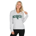 thumbnail image 2 of Men's Concepts Sport  White/Gray Michigan State Spartans French Terry Striped V-Neck Pullover Hoodie, 2 of 4