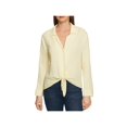 thumbnail image 1 of 1.State Womens Cotton Tie Front Button-Down Top, 1 of 2