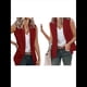 thumbnail image 3 of Chaleco Blazer Sin Mangas para Mujer, Informal, con Abertura Frontal, un Botón, Chaqueta de Verano con Bolsillos. Vino Tinto XL, 3 of 6