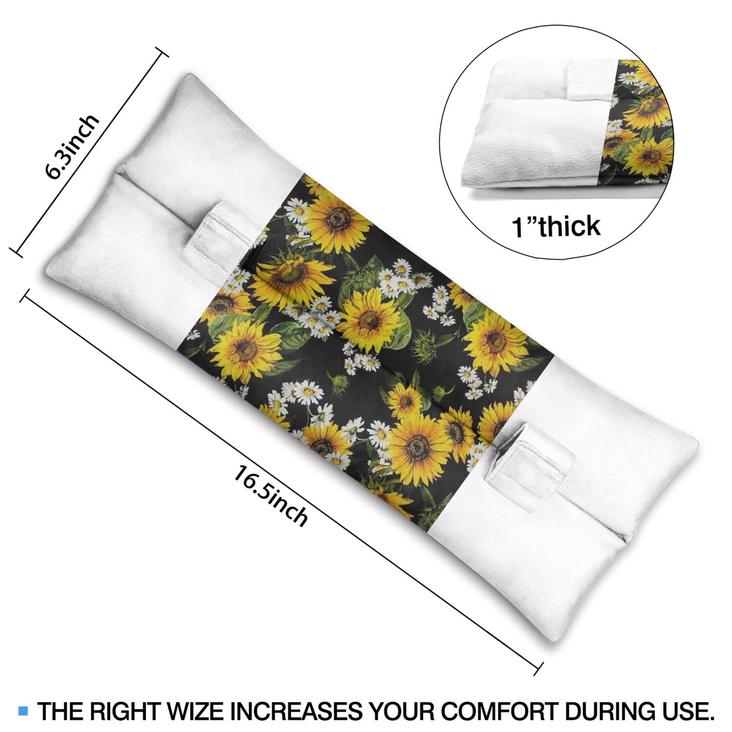 Artistic Sunflower Seatbelt Pillow - Plush Mastectomy Car Cushion - Watercolor Floral Design for Post Surgery Comfort - Chest Protection & Pressure Relief