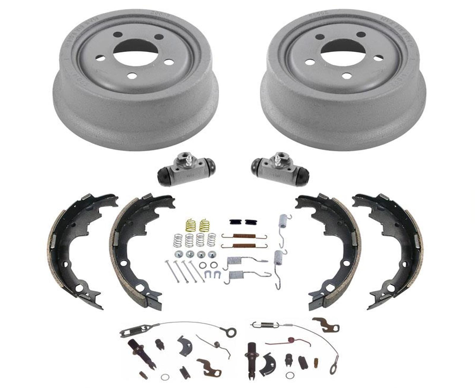 Front Rear Ceramic Brake Pads And Drum Shoes Kit For Nissan Kicks Vers