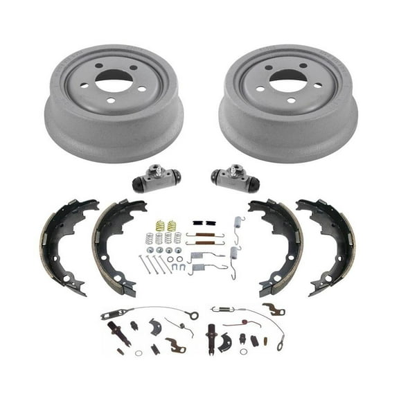 Rear Brake Drums 9 x 2.5 Inch & Brake Shoes for Jeep Wranger 8pc 1991-1998