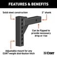 thumbnail image 2 of Curt Hitch 17100 Weight Distribution Hitch Shank  Fits 2 Inch Receiver; 8 Inch Shank Length; 7-1/2 Inch Drop and 5-1/2 Inch Rise; 7 Holes, 2 of 2