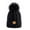 Black, variant on TYGHBN Womens Winter Ribbed Cap Knit Pompom Soft Warm Hat Winter Pack Gear Hat Cap Winter Cycling Winter Hat Toboggan Snow Ear Warmer Hat Bears Winter Hat for Men Hat Men Winter Aviation Hat Mens Ear