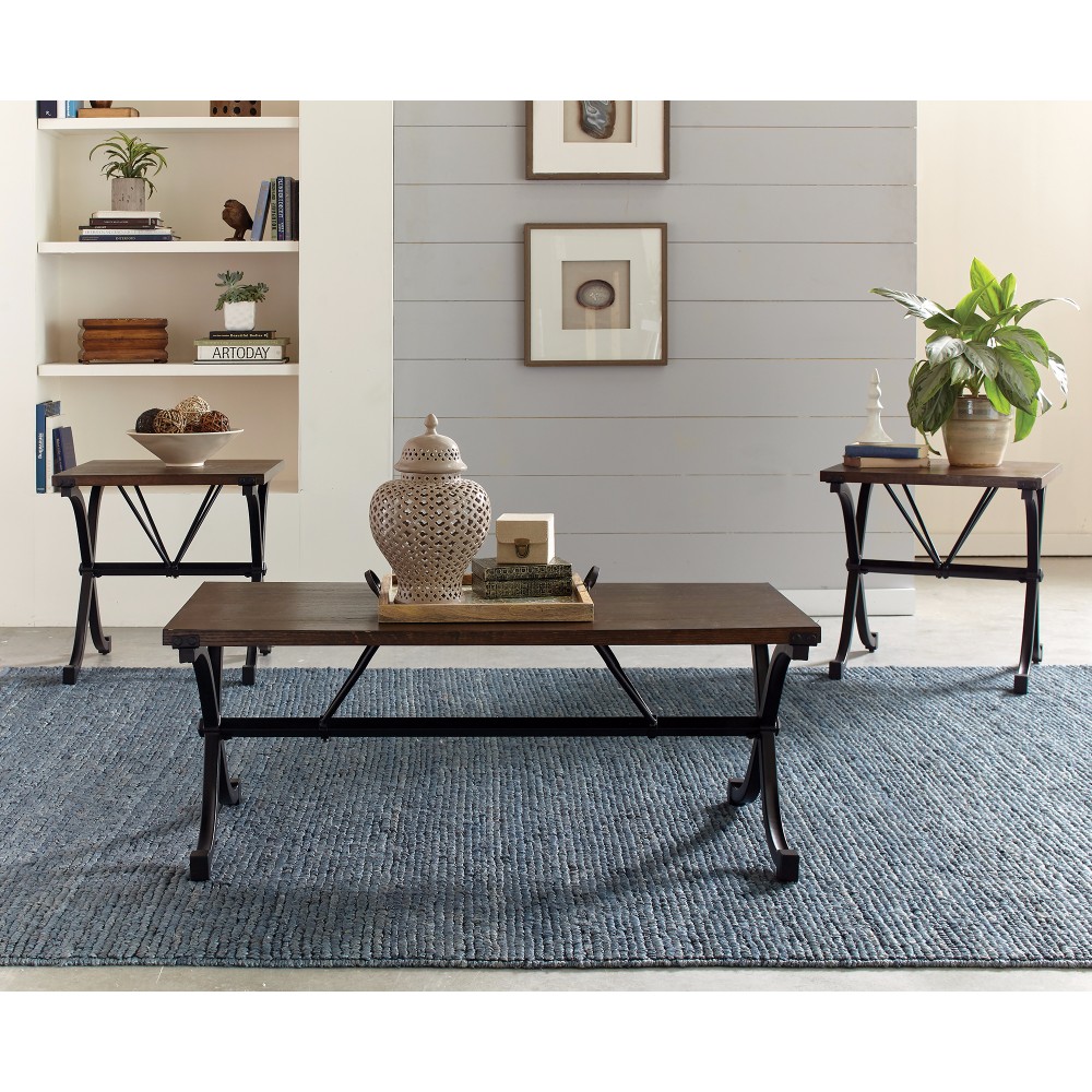 Cassbryn - Occasional Table Set (Set of 3) - Brown / Black