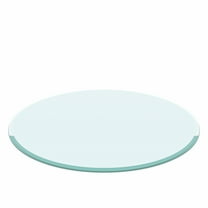 SESSLIFE 36 Inch Round Tempered Glass Table Top, 2/5" Thick Clear Safety Glass with Polished Edge for Dining Table, Patio, Coffee Table, Indoor Outdoor Use, Replacement Glass Top