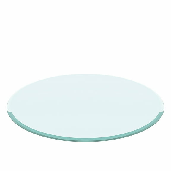 SESSLIFE 36 Inch Round Tempered Glass Table Top, 2/5" Thick Clear Safety Glass with Polished Edge for Dining Table, Patio, Coffee Table, Indoor Outdoor Use, Replacement Glass Top
