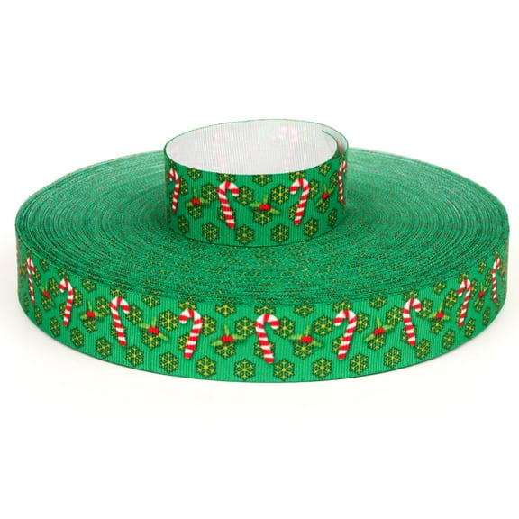 Country Brook Design® 5/8 inch Candy Cane Christmas Grosgrain Ribbon, 10 Yards