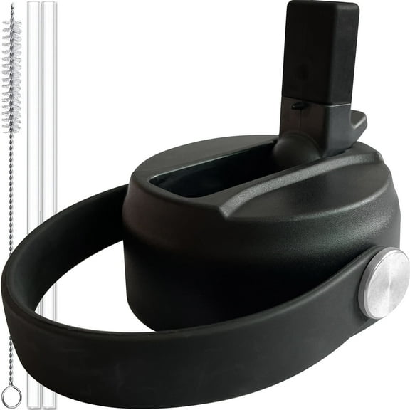 Straw Lid for Hydro Flask Wide Mouth, Flex Straw Lid for Hydroflask Wide Mouth 12 16 18 20 32 40 64 oz, Flexible Handle Cap Straw Lid Wide Mouth Replacement