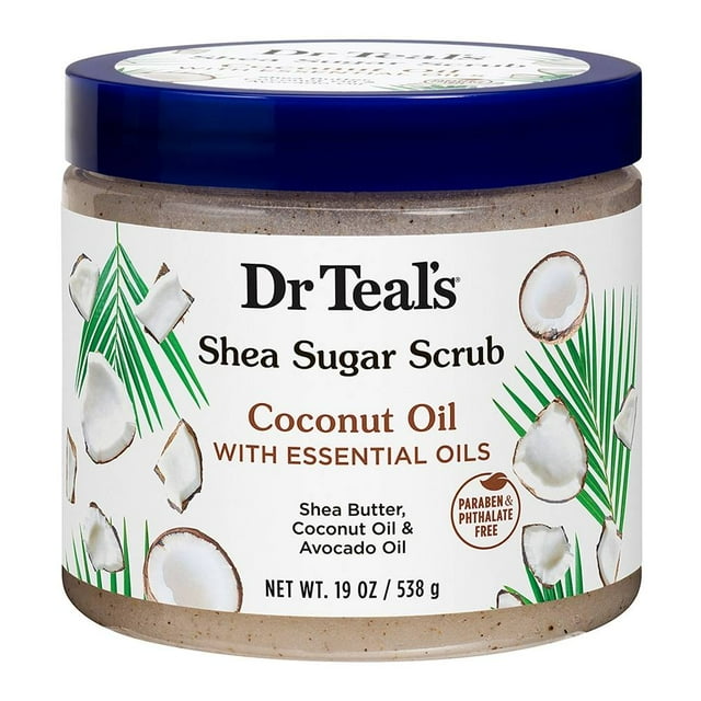 Exfoliante corporal Dr. Teal's Sugar Scrub manteca de karite y coco 538 g