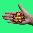 thumbnail image 2 of Sweater Weather Leaf Patch Fall Cozy Season Embroidered Iron On, 2 of 2