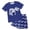 Blue, variant on Boy Baby Clothes Toddler Kids Spring Summer Polyester Contrast Color Print Short-sleeved Training 18-24 Months 2t 3t 4t 5t 6t Shirt Tops and Shorts Set Tops Shorts Outfits 2 Piece