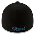 thumbnail image 4 of Men's New Era Black Miami Marlins 2019 Team Classic 39THIRTY Flex Hat, 4 of 5