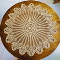 thumbnail image 5 of Crochet hollow Knitting Cover cloth Handmade Vintage Round Tablecloth, 5 of 6