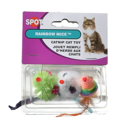 - Spot Spotnips Rainbow Mice Cat Toys - Assorted 3 Pack - Pack of 2