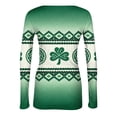 thumbnail image 6 of ASDFVBKG Women St Patrick's Day Shirts: Dressy Crew Neck Basic Long Sleeve Rib Fitted T-Shirts Ribbed Knit Lucky Shamrock Comfortable Tees Army Green L, 6 of 6