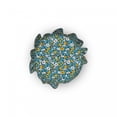 thumbnail image 5 of Floral Ottoman Cover, Vintage Flowers Theme, 2 Piece Slipcover Set with Ruffle Skirt for Square Round Cube Footstool Decorative Home Accent, Standard Size, Sea Blue Mustard, by Ambesonne, 5 of 5