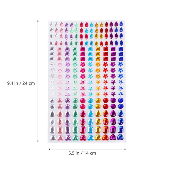 Houderco Pegatinas Decorativas De Acrílico Con De Diamantes Multicolor Para Manualidades