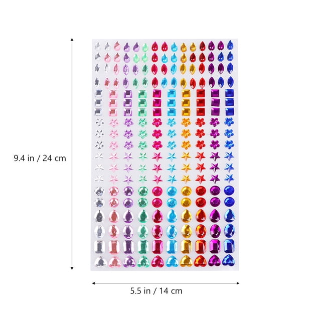 Houderco Pegatinas Decorativas De Acrílico Con De Diamantes Multicolor Para Manualidades