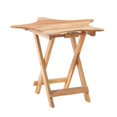 thumbnail image 2 of Home Square Wood Outdoor Folding Table in Natural Brown - Set of 2, 2 of 11