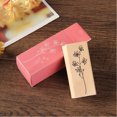 thumbnail image 3 of Stamp Rectangular Wood Rubber Scrapbooking Stamp DIY Flower DIY Stamp Photo Album Printing Photo Album Seal, Type 5, 3 of 7