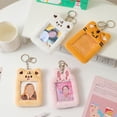thumbnail image 6 of Cute Plush Photocard Holder Keychain Kpop Idol Clear Photo Sleeve Keychains Bus Cards Case Winter Warm ID Card Cover, 6 of 19