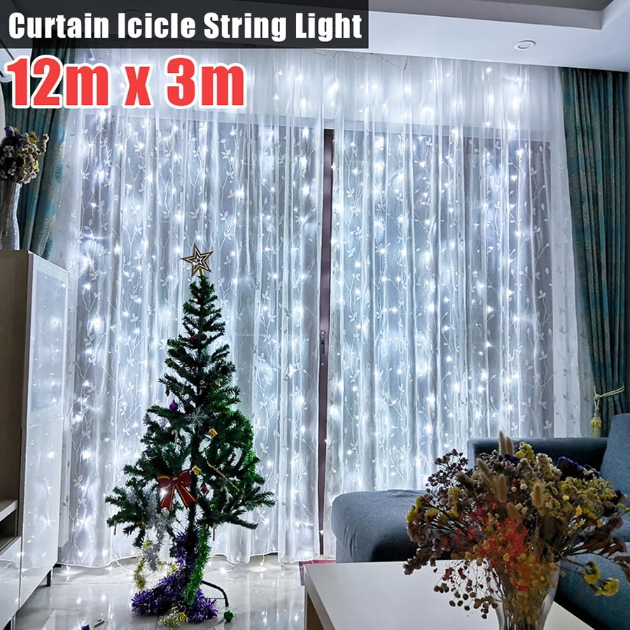 US Christmas Wedding Indoor Outdoor LED Icicle Curtain Lights Decor String Light 