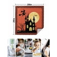 thumbnail image 4 of Halloween Cloth Napkins Set of 4 Reusable Dinner Napkins, Orange Horror Castle Evil Witch Full Moon Night Cocktail Napkin Washable Table Napkins for Wedding/Holiday Party/Baby Shower 20"x20", 4 of 7