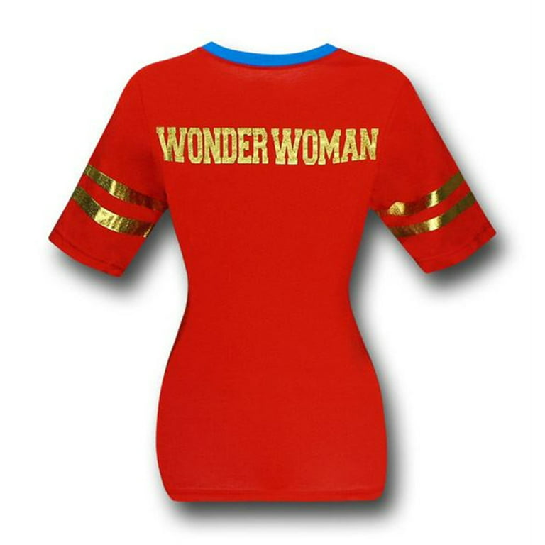 cerveza negra Lijadoras danés Wonder Woman Gold Foil Women's Athletic T-Shirt-Fitted Small - Walmart.com