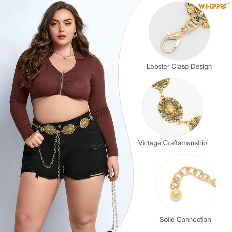 Wovanoo Multilayer Chain Belts for Women Gold Metal Waist Belt Chunky Chain  Belt for Jeans Dress Plus Size at  Women’s Clothing store