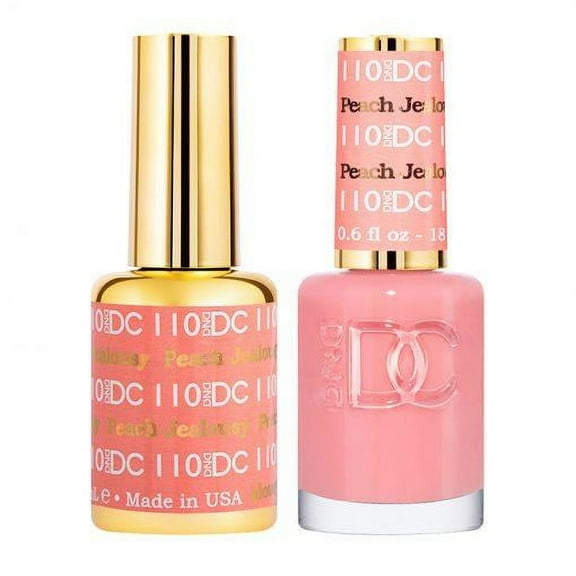 DND DC 110 Peach Jealousy Gel & Matching Polish Set - DND DC Gel & Lacquer