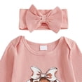 thumbnail image 5 of Staki Bamboo Onesies Baby Girls Baby Girl Knit Romper Long Sleeve Onesie Fall Winter Clothes(Light Pink,0-3 Months), 5 of 6