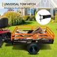 thumbnail image 5 of Lumiparty 1500LB Heavy Duty Steel ATV Dump Trailer, 15 Cu.Ft Pull Behind Utility Trailer, All-Terrain Tires for Garden/Yard/Lawn, Black & Orange, 5 of 8