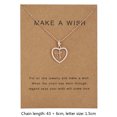thumbnail image 2 of 26 Letters T Heart Shape Pendant Necklace clavicular chain Rhinestone Rose Golden Clavicular Chain Jewelry Couple Gift, 2 of 8