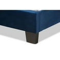 thumbnail image 5 of Caprice Glam Navy Blue Velvet Fabric Upholstered Twin Size Panel Bed, 5 of 5