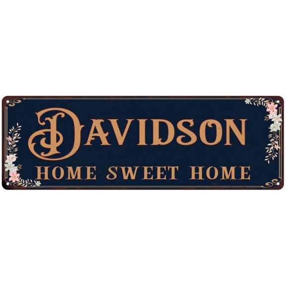 DAVIDSON Home Sweet Home Victorian Gift 6x18 Metal Sign 206180046856