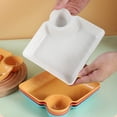 thumbnail image 6 of XKHBDL Ceramic Sushi and Dipping Plate with Attached Bowl - Sectioned Serving Dish with Slotted Main Tray, Elegant Tableware for Dumplings, Appetizers, and Sauces, 6 of 6