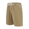 thumbnail image 5 of Dagegui Quick Dry Beach Shorts for Men Lightweight Breathable Summer Shorts Drawstring Elastic Waist Casual Shorts with Pocket Khaki L, 5 of 5
