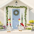 thumbnail image 4 of Back to School Porch Goose Outfits 23" Goose Statue Clothes Lawn Cement Goose Garden Yard School Decor, 4 of 5
