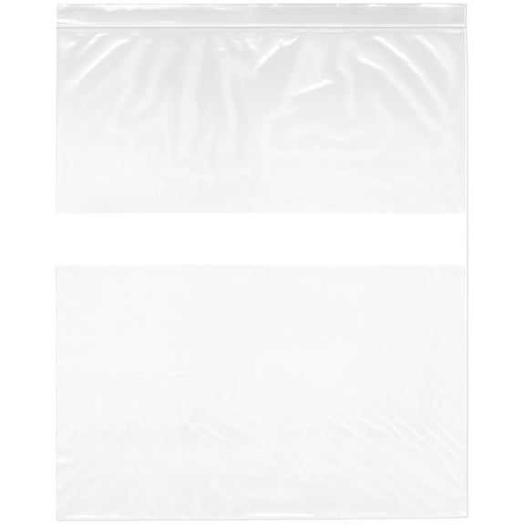 Plymor 20" x 24" (Pack of 50), 4 Mil with White-Block Heavy Duty Zipper Reclosable Plastic Bags