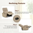 thumbnail image 6 of Costway Recliner Chair Single Sofa Lounger with Arm Storage & Cup Holder Brown, 6 of 11